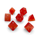 Ruby Cats Eye - 7 Piece RPG Set Glass Dice - NOR 01570