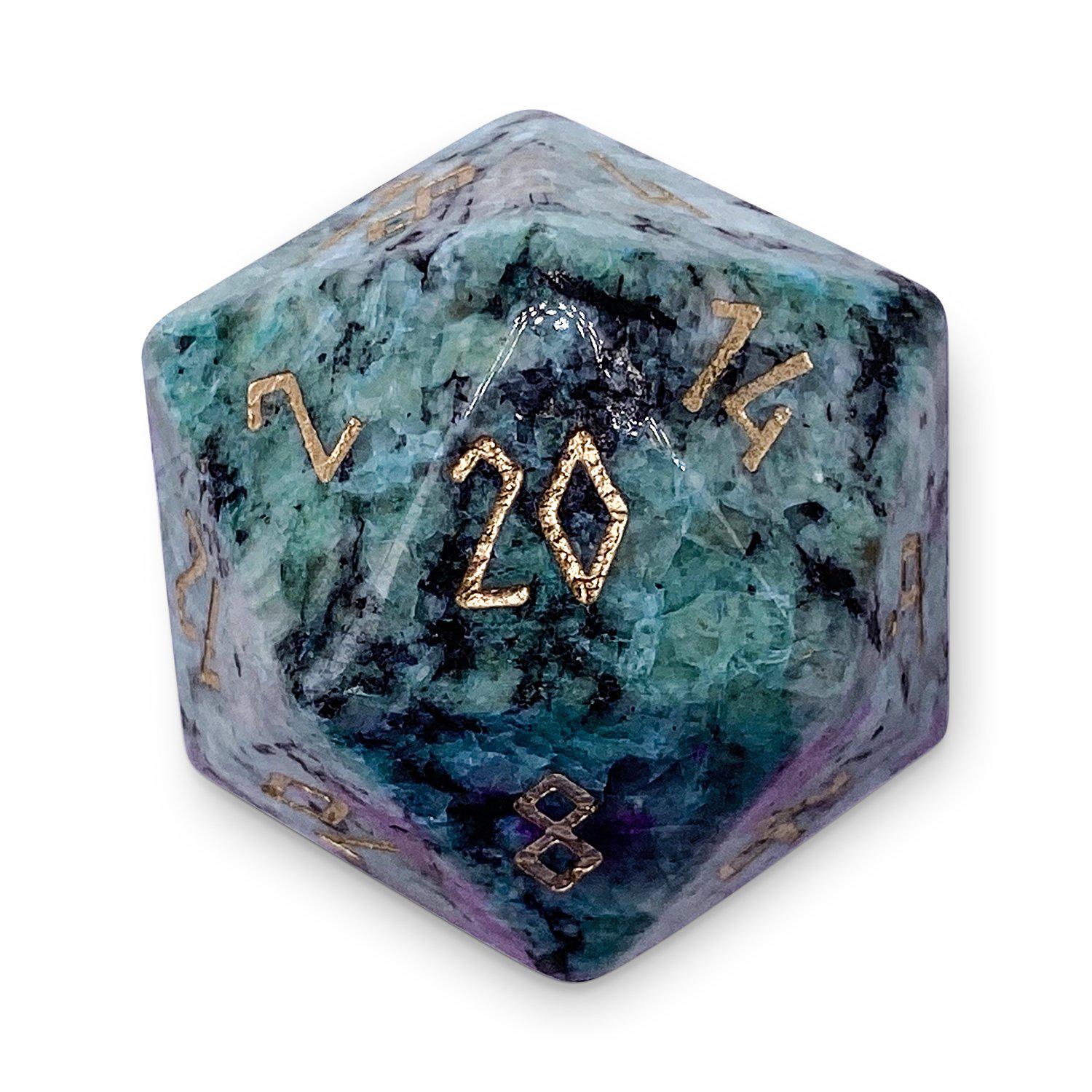 Ruby Zoisite - Boulder 30mm Gemstone Dice - NOR 01022