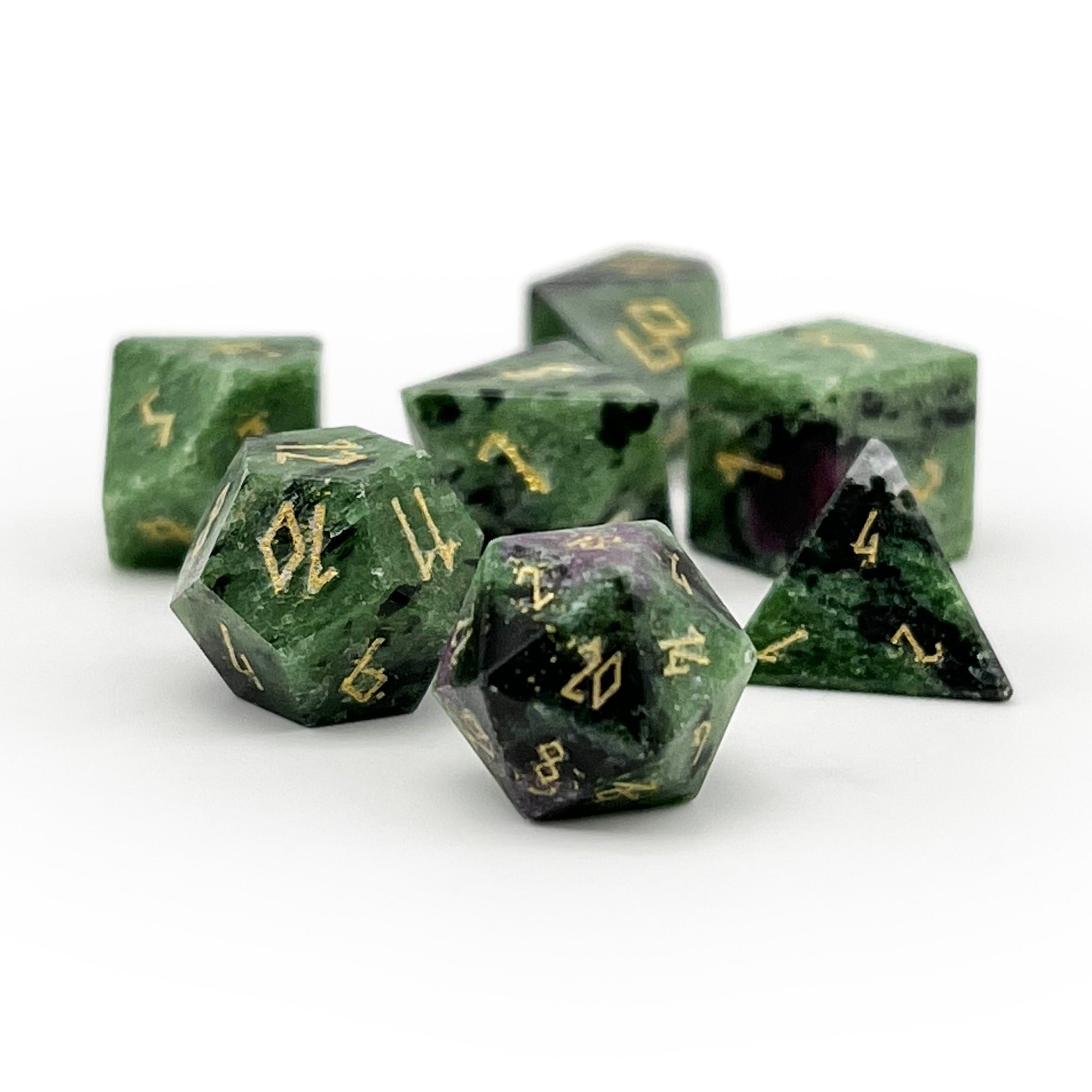 Ruby Zoisite - Pebble RPG Set Gemstone Dice-Pebbles-NOR 01028-Norse Foundry-dungeon and dragons-dice-dnd-dungeon & dragons