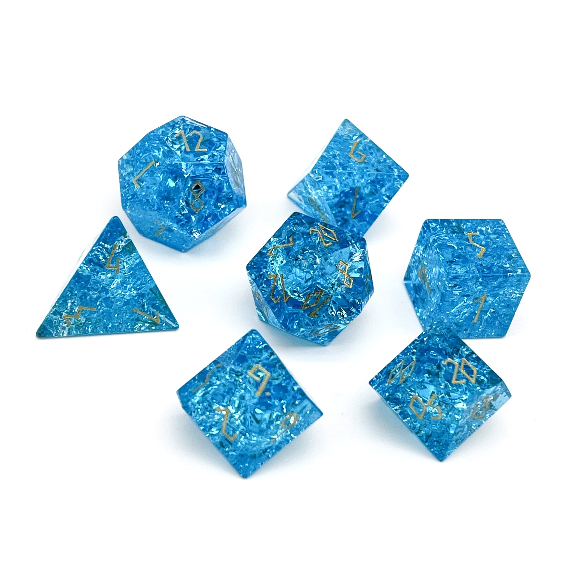 Zircon Glass Birthstone Dice: 2024 August- Peridot RPG Tabletop Gaming