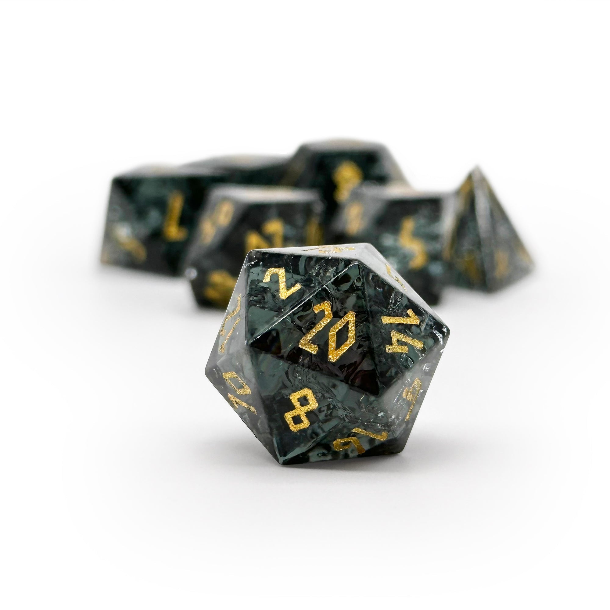 Zircon Glass Birthstone offers Dice: July- Ruby RPG Polyhedral Gaming Tabletop