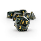 Shattered Zircon Smoke - 7 Piece RPG Set Zircon Glass Dice - NOR 01550