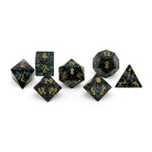 Shattered Zircon Smoke - 7 Piece RPG Set Zircon Glass Dice - NOR 01550