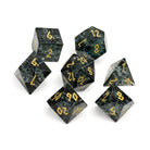 Shattered Zircon Smoke - 7 Piece RPG Set Zircon Glass Dice - NOR 01550