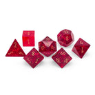 Shattered Zircon Garnet - 7 Piece RPG Set Zircon Glass Dice - NOR 01548