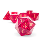 Shattered Zircon Garnet - 7 Piece RPG Set Zircon Glass Dice - NOR 01548