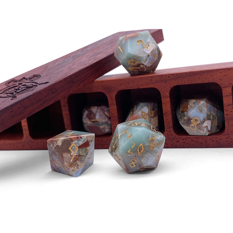 Snake Skin Imperial Jasper - 7 Piece RPG Set TruStone Dice