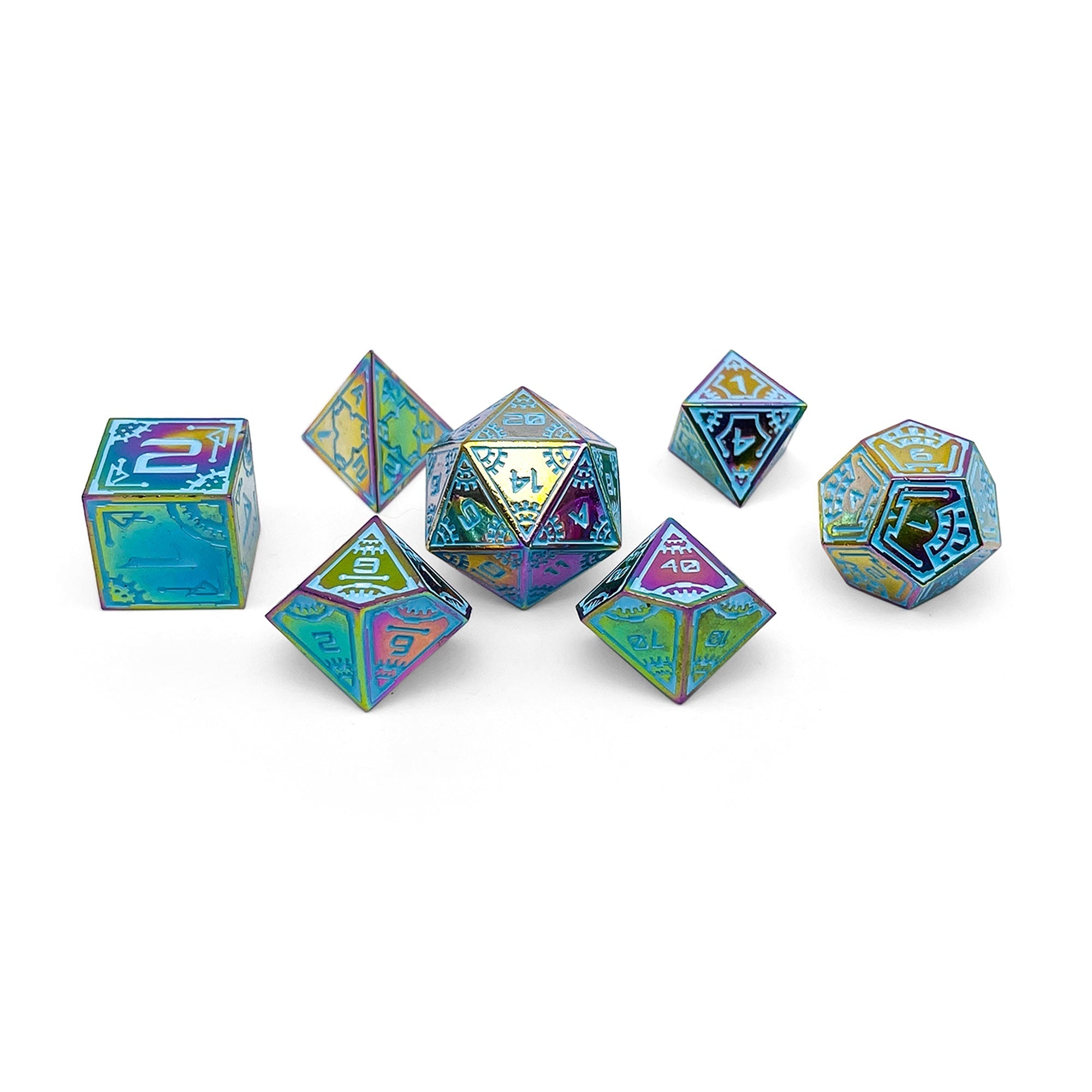 Stars of Auriga - Space Dice 7 Piece RPG Set-Metal Dice-Norse Foundry-Dungeons and Dragons-DND Dice-D20-Dice-DND