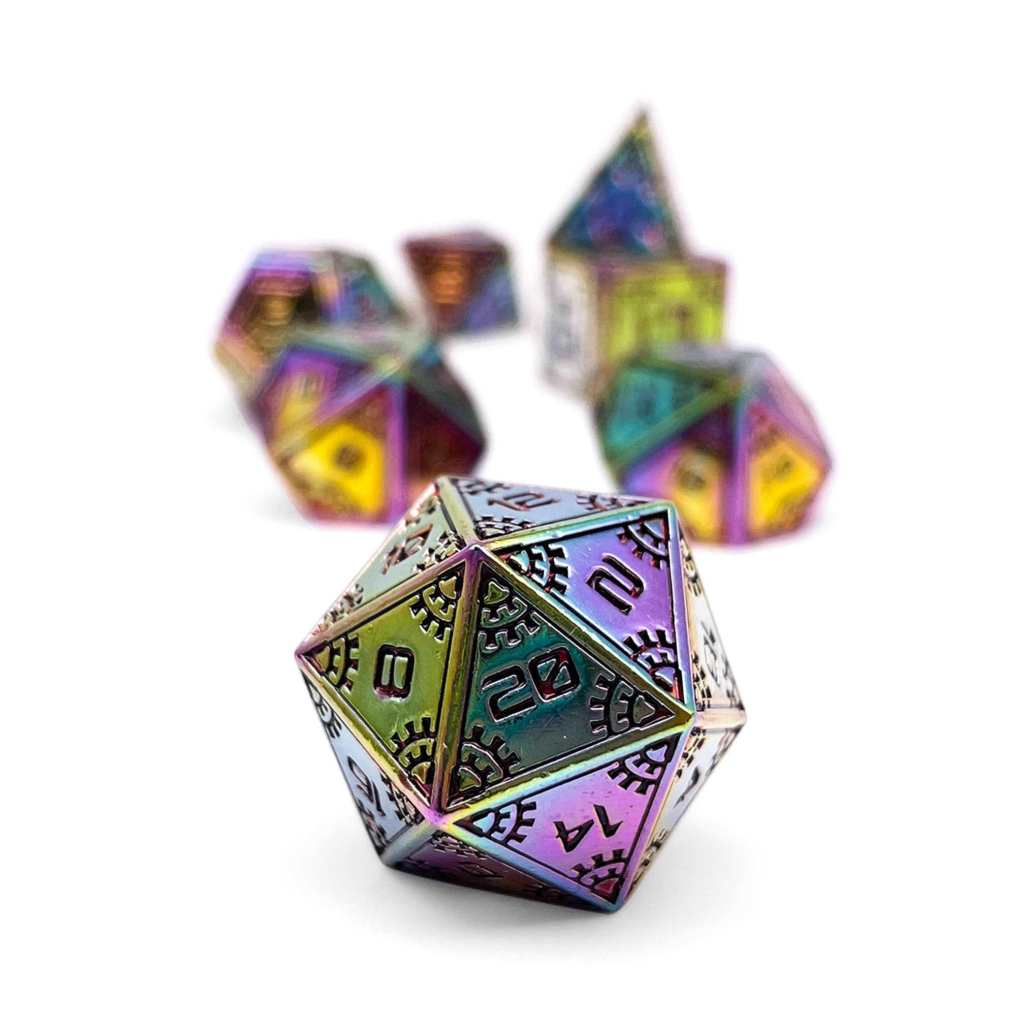 Super Nova - Space Dice 7 Piece RPG Set-Metal Dice-Norse Foundry-Dungeons and Dragons-DND Dice-D20-Dice-DND