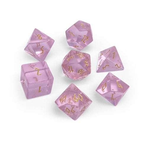 Zircon Tourmaline - 7 Piece RPG Set Zircon Glass Dice