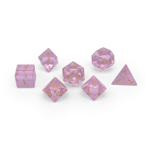 Zircon Tourmaline - 7 Piece RPG Set Zircon Glass Dice