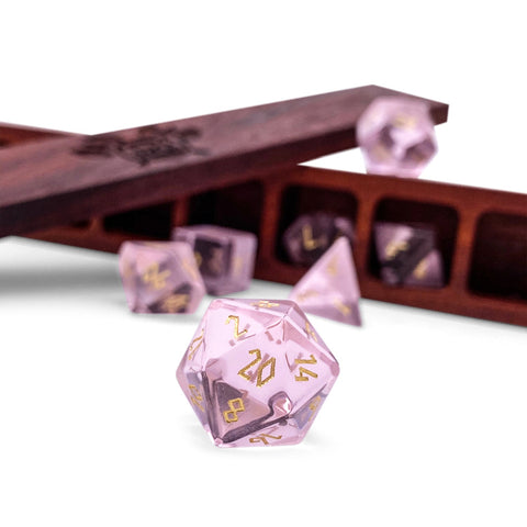 Zircon Tourmaline - 7 Piece RPG Set Zircon Glass Dice