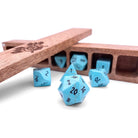 Turquoise - 7 Piece RPG Set Gemstone Dice-Gemstone Dice-Norse Foundry-Dungeons and Dragons Dice-Gem Dice-DND Dice-Gaming Dice