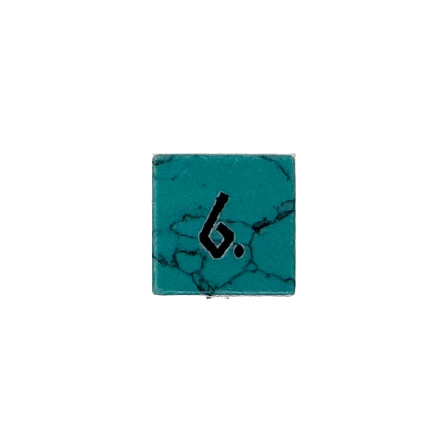 Turquoise - Single D6 Gemstone Dice - NOR 01150