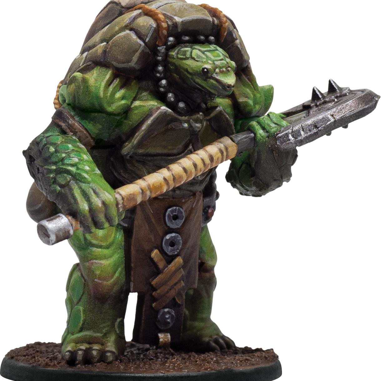 Aristurtle - Turtlefolk Light Armor 28mm Miniature by Adventurers & Adversaries - A&A 0004