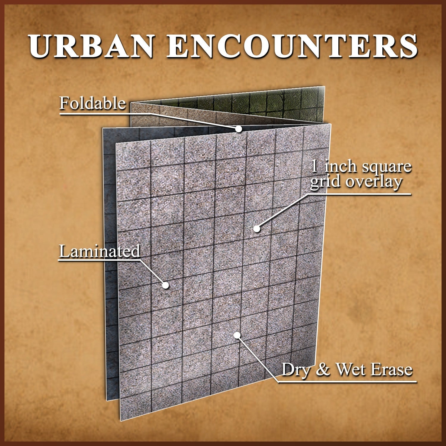 Urban Encounters - Map Pack by Adventurers & Adversaries (4 Maps per pack) - A&A 0401