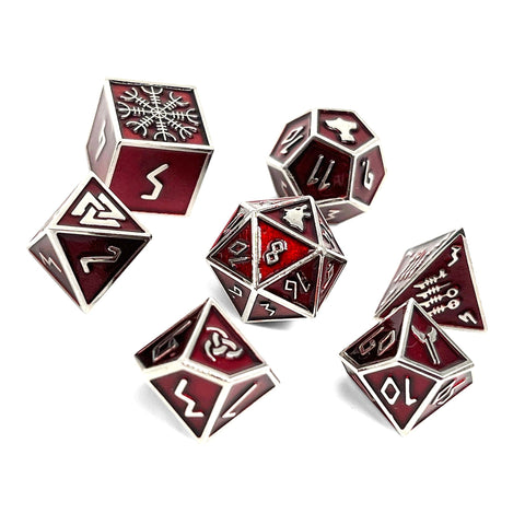 Vampire Blood - Norse Themed Metal Dice Set