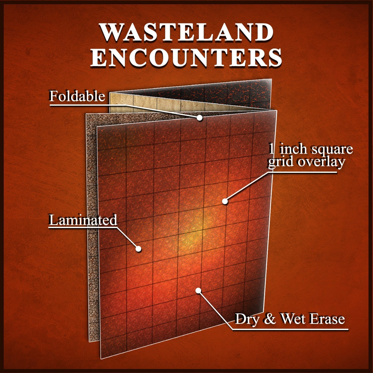 Wasteland Encounters - Map Pack by Adventurers & Adversaries (4 Maps per pack) - A&A 0404