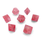 Watermelon Candy Jade - 7 Piece RPG Set Gemstone Dice-Gemstone Dice-Norse Foundry-Dungeons and Dragons Dice-Gem Dice-DND Dice-Gaming Dice