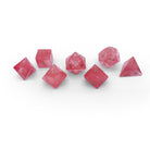 Watermelon Candy Jade - 7 Piece RPG Set Gemstone Dice - NOR 01054