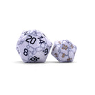 White Howlite - Boulder 30mm Gemstone Dice - NOR 01077_Parent