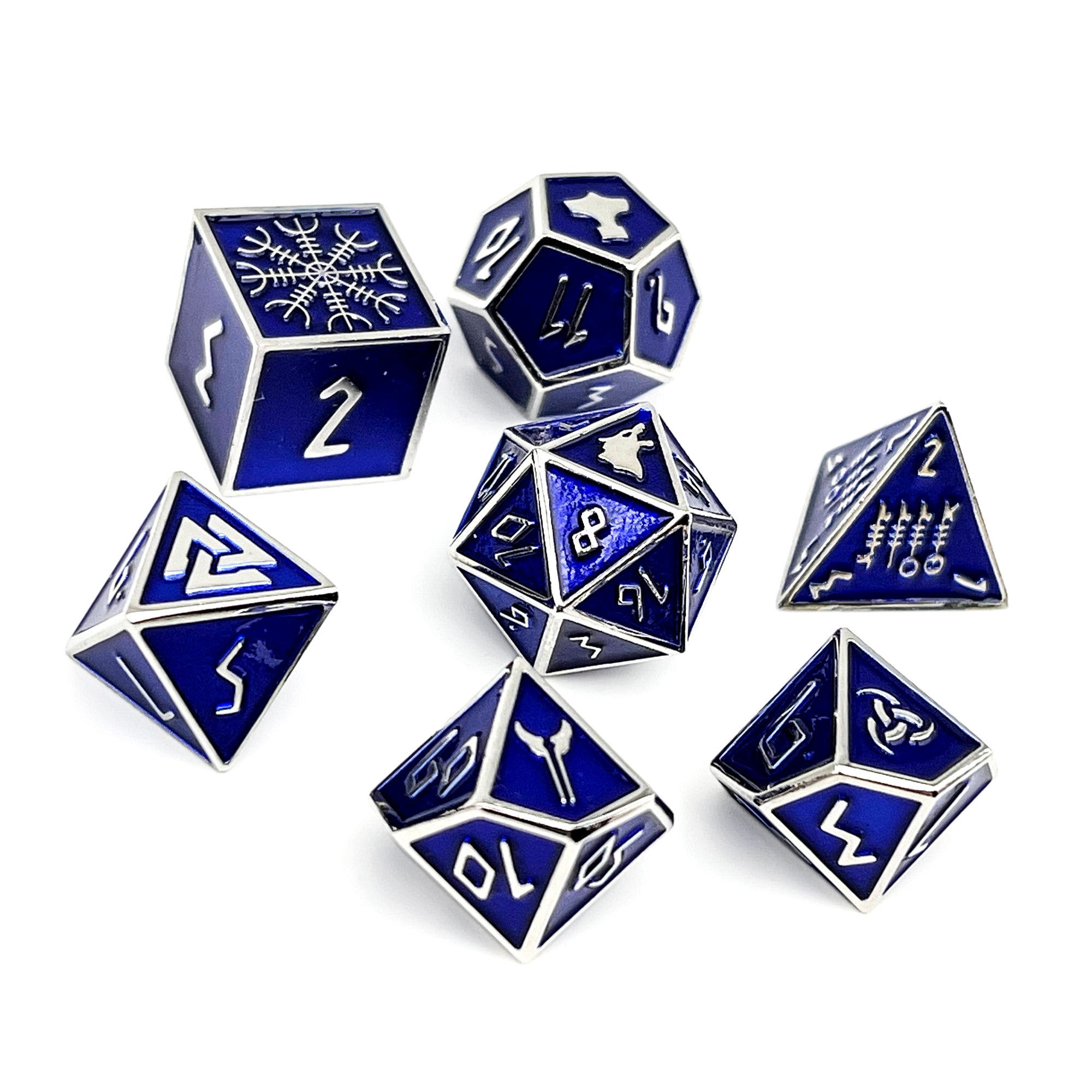 Witches Fire Norse Themed Metal Dice Set -Metal Dice-Norse Foundry-Dungeons and Dragons-DND Dice-D20-Dice-DND