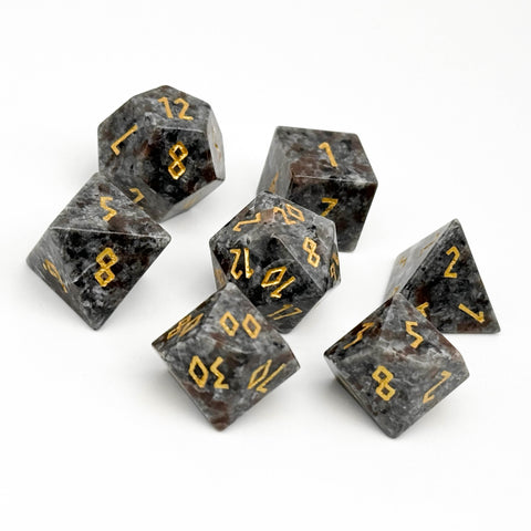 Yooperlight - 7 Piece RPG Set Gemstone Dice