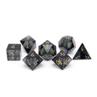 Zircon Glass Smoke - 7 Piece RPG Set Zircon Glass Dice - NOR 01568