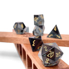 Zircon Glass Smoke - 7 Piece RPG Set Zircon Glass Dice - NOR 01568