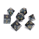 Zircon Glass Smoke - 7 Piece RPG Set Zircon Glass Dice - NOR 01568