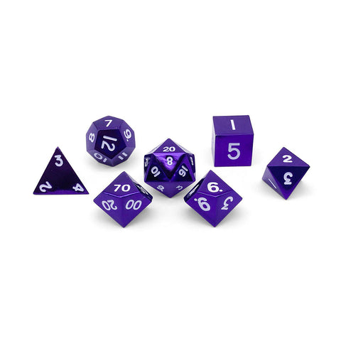 Bardic Purple - 7 Piece Metal D&D & RPGs Dice Set