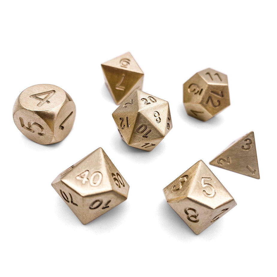 Bronze - 7 Piece RPG Set True Metal Dice – Norse Foundry