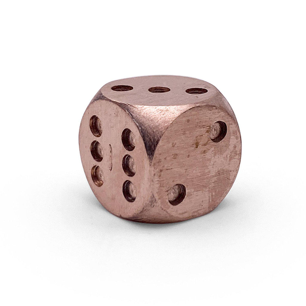 Copper - 12mm D6 Pips True Metal Dice - Norse Foundry