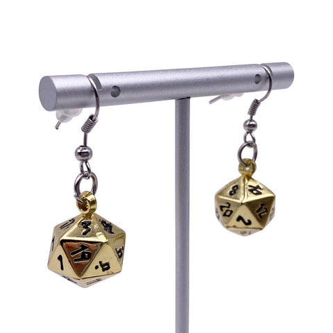 Dead Man's Gold - Ioun Stone D20 Dice Earrings by Norse Foundry