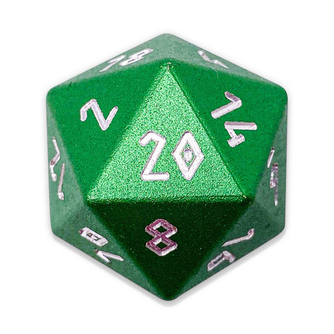 Druid Green - D20 Single - Aluminum Dice