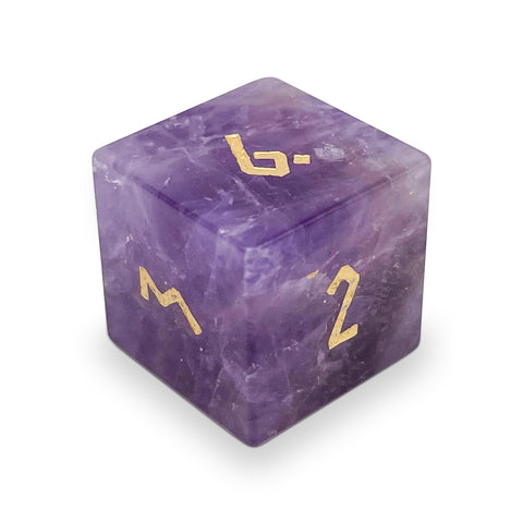 Amethyst - Single D6 Gemstone Dice