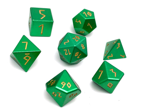 Orb of Acid Splash - 7 Piece RPG Set 6063 Aluminum Orb Series™ Dice