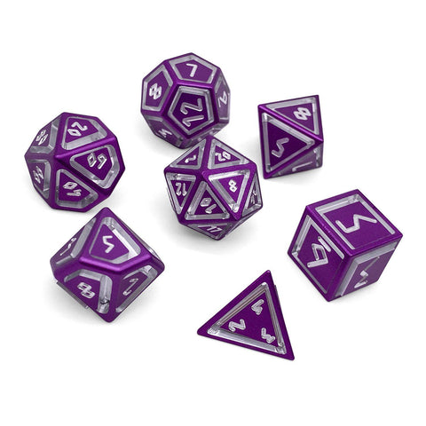 Lich Purple - Nimbus™ 7 Piece RPG Set 6063 Aluminum Dice