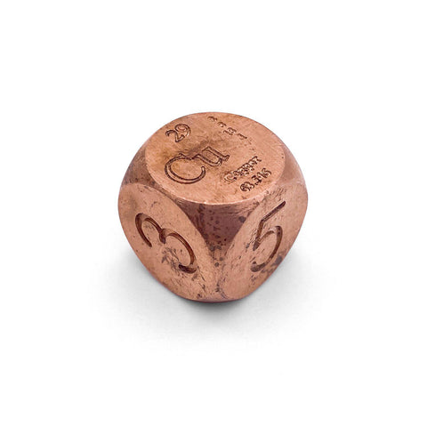 Copper - Single D6 with Copper Symbol True Metal Dice