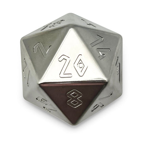 Stainless Steel - Boulder 55mm True Metal Dice