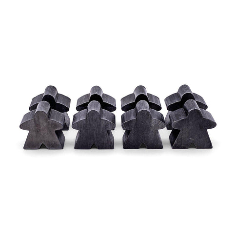 8 Pack of Antique Silver Metal Meeples by Norse Foundry