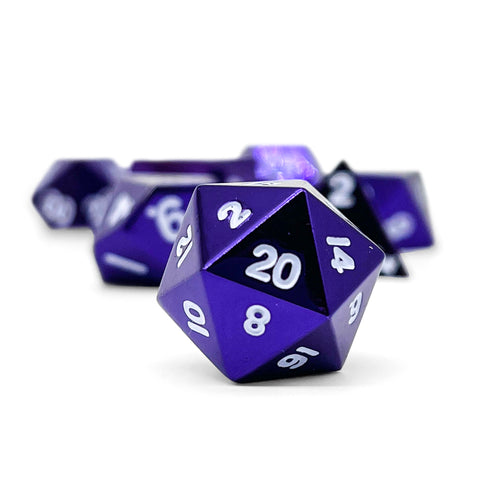 Bardic Purple - 7 Piece Metal D&D & RPGs Dice Set