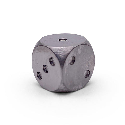 Tungsten - 12mm D6 Pips True Metal Dice