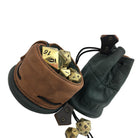 Green and Brown Leather Dice Bag / Dice Cup Transformer-Leather Dice Bag-Norse Foundry-DND Dice-Polyhedral Dice-D20-Metal Dice-Precision Dice-Luxury Dice-Dungeons and Dragons-D&D-