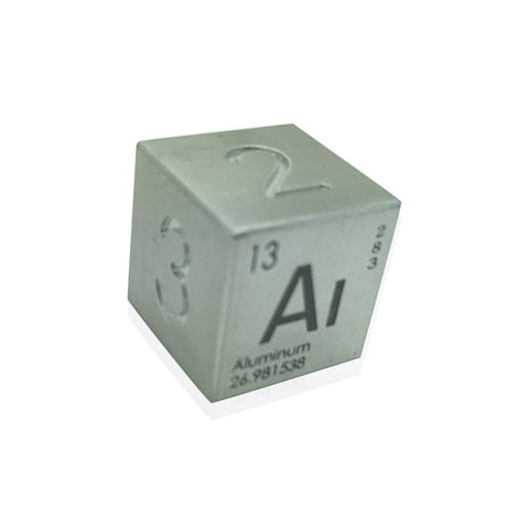 Aluminum - Single D6 with Aluminum Symbol True Metal D6